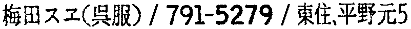 昭和38年2月1日現在大阪市50音別電話番号簿 132ページ OCR切り出し 219