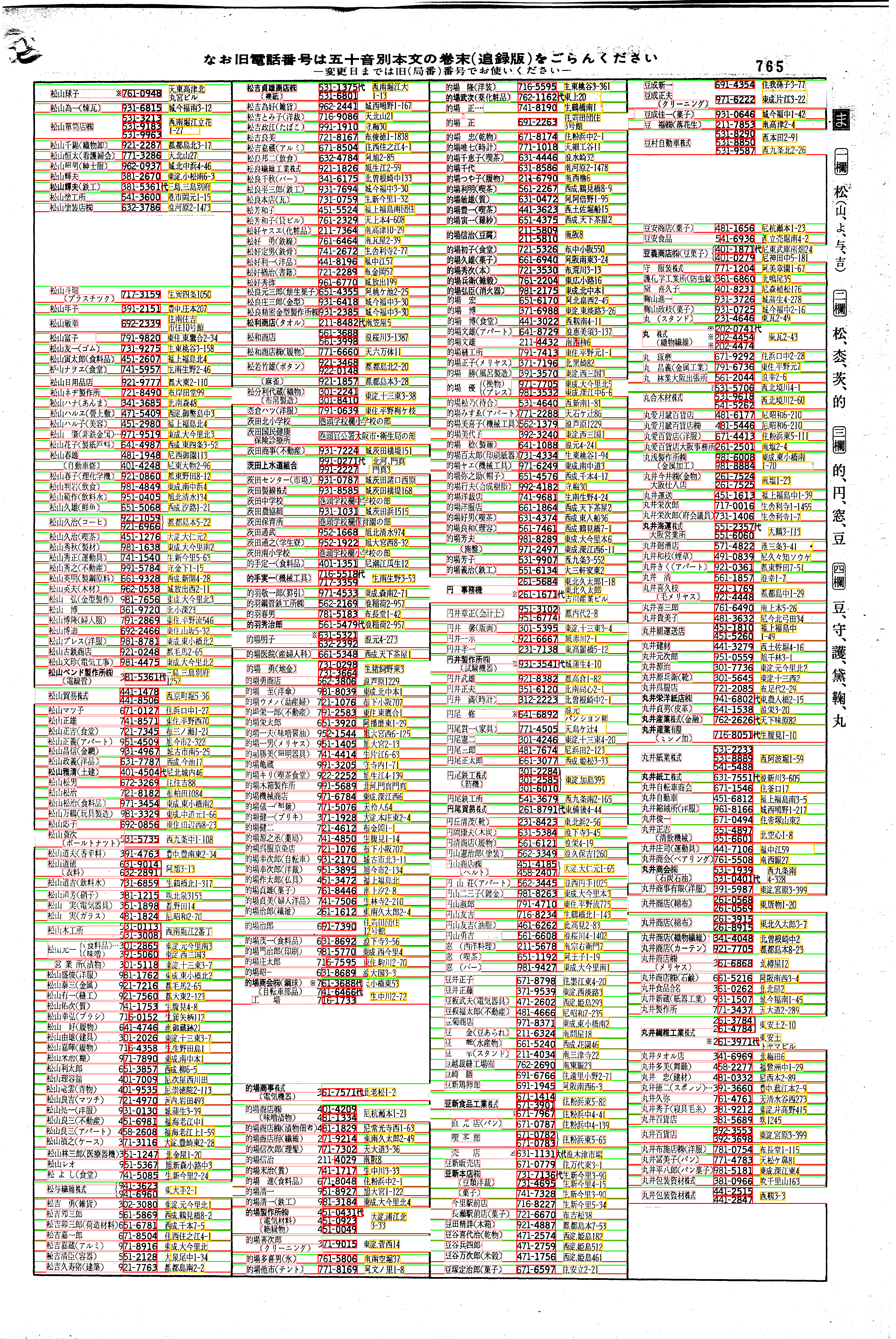 昭和38年2月1日現在大阪市50音別電話番号簿 793ページ全体