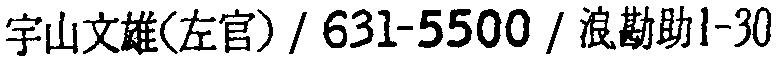 昭和38年2月1日現在大阪市50音別電話番号簿 119ページ OCR切り出し 179