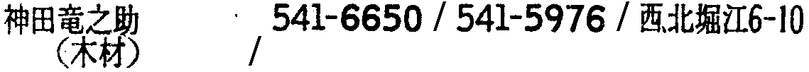 昭和38年2月1日現在大阪市50音別電話番号簿 236ページ OCR切り出し 256