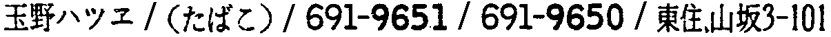 昭和38年2月1日現在大阪市50音別電話番号簿 514ページ OCR切り出し 197